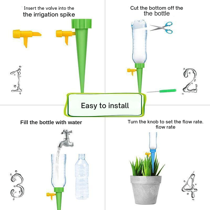 Irrigation system for plants: Easy and worry-free watering (x6)