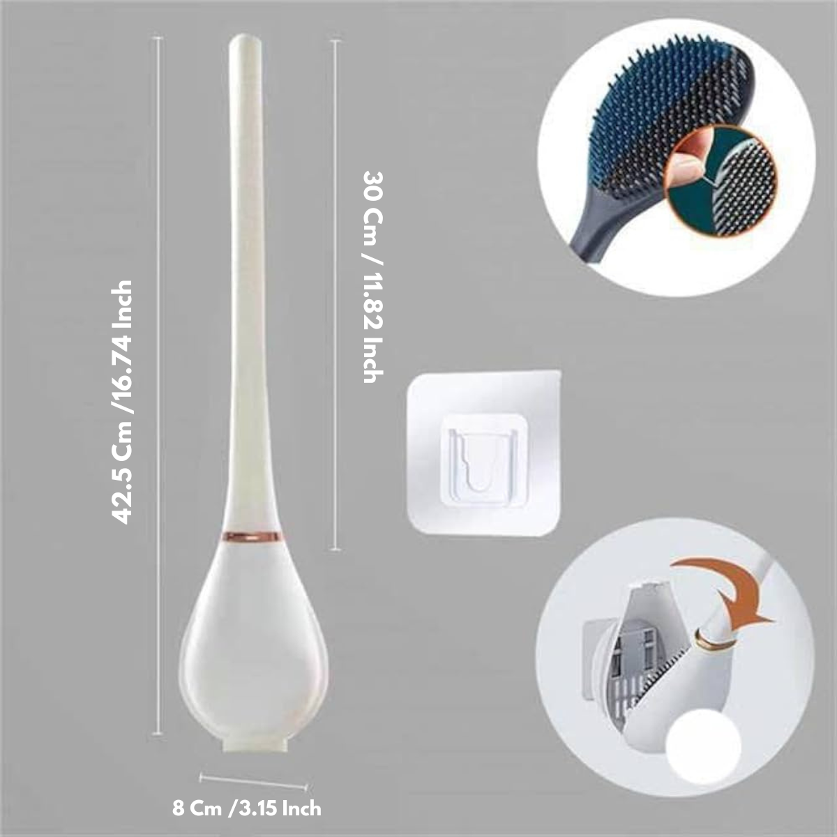 SmartBrush - Elegant, hygienic silicone toilet brush