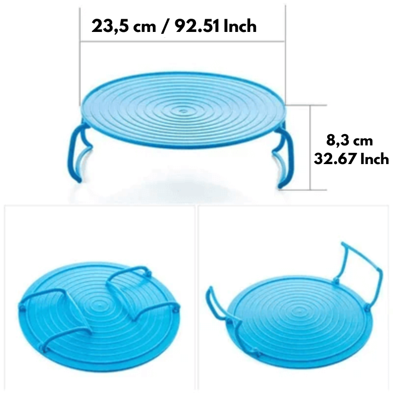 Foldable microwave tray - Save space and time 